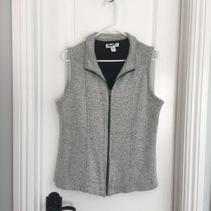 Coldwater Creek Tweed Sweater Vest ZipUp